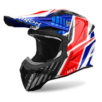 Kask motocyklowy Airoh Aviator Ace 2 Proud Blue/Red Gloss