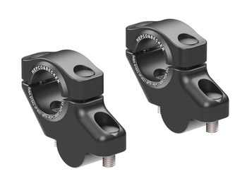 Podwyższenie kierownicy Offset do motocykla Honda VFR 800 X Crossrunner (2015-2020), 30 mm u góry, 21 mm z tyłu - czarne