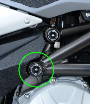 Zaślepka ramy RG RACING MV AGUSTA F5 675 / 800 / RIVALE 800 / DRAGSTER 800 PRAWA BLACK