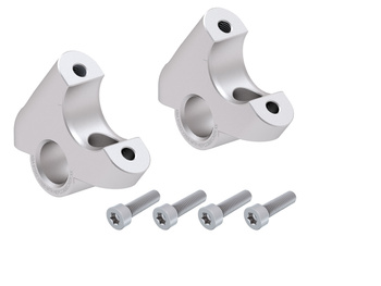 Podwyższenie kierownicy z offsetem 30 mm wysokości, tył 24 mm, srebrne do BMW R 1200 GS LC (2013-2018)