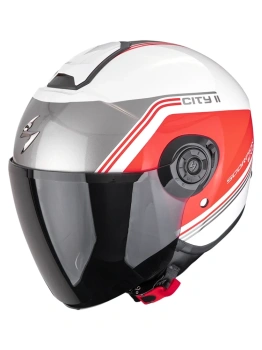 Kask motocyklowy otwarty SCORPION EXO-CITY II VITA White-Red