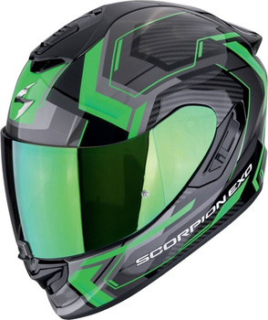 Kask motocyklowy integralny SCORPION EXO-1400 EVO II AIR LINART czarny zielony