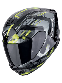 Kask motocyklowy integralny SCORPION EXO-391 CLUTTER black-neon yellow