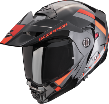 Kask motocyklowy szczękowy SCORPION ADX-2 GALANE srebrny czarny czerwony