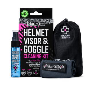 Muc-Off Zestaw do czyszczenia wizjerów i szybek kasków, gogli i motocykla - Helmet, Visor & Goggle Cleaning Kit