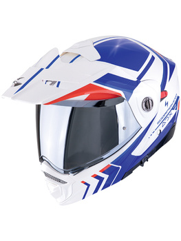 Kask motocyklowy szczękowy SCORPION ADX-2 LEWIS White-Blue-Red