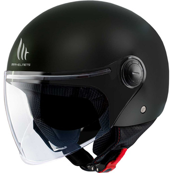 Kask otwarty MT OF501B STREET S SOLID A1 GLOSS czarny połysk