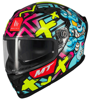 Kask integralny motocyklowy MT FF118SV BRAKER SV CRAZY TEDDY B7 połysk