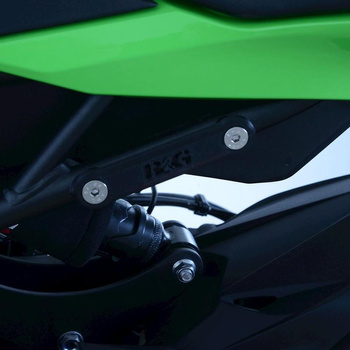 Zaślepka podnóżka RG RACING ZESTAW KAWASAKI ZX-25R 20- BLACK