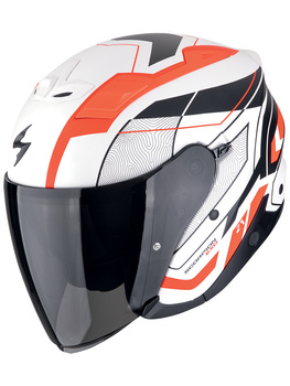 Kask motocyklowy otwarty SCORPION EXO-Z1 VUE Matt White-Red-Black