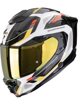 Kask motocyklowy integralny SCORPION EXO-1500 AIR SLEEK White-Blue-Yellow