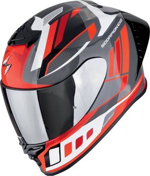 Kask motocyklowy integralny SCORPION EXO-R1 EVO II AIR VITAL szary biały czerwony