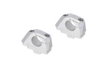 ZESTAW PODWYŻSZAJĄCY KIEROWNICĘ 32MM PODWYŻSZENIE 32MM PRZESUNIĘCIE 5/10/15/20/25/30MM SILVER