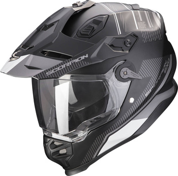 Kask motocyklowy integralny SCORPION ADF-9000 AIR DESERT czarny mat srebrny