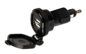 LAMPA Din-Tech, 2 porty USB: Ładowarka Din - szybkie ładowanie - 2700 mA - 12/32