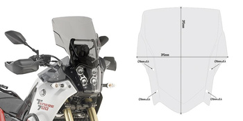 Szyba GIVI dymniona 52 x 42 cm (H x W) - YAMAHA TÉNÉRÉ 700 (19)