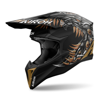 Kask motocyklowy cross enduro AIROH WRAAAP CYBORG MATT