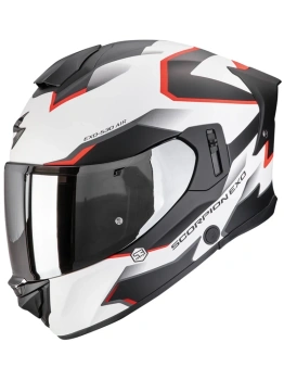 Kask motocyklowy integralny SCORPION EXO-530 AIR CLIP Matt White-Black-Red