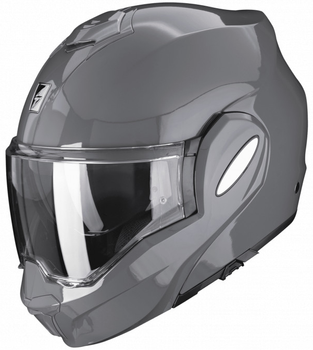 Kask motocyklowy szczękowy SCORPION EXO-TECH EVO SOLID CEMENT szary