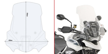 Szyba GIVI przezroczysta 59 x 42 cm (H x L) - TRIUMPH TIGER 900 (20)