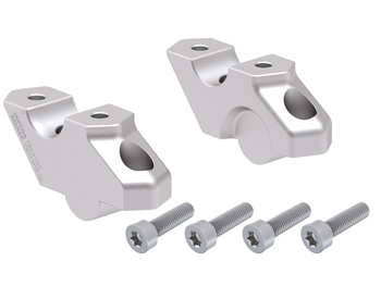 Podwyższenie kierownicy z offsetem 30 mm wysokości, 22 mm tyłu, srebrne do BMW F 750 GS (2018-2023)