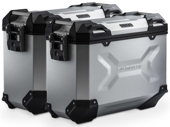 Zestaw kufrów bocznych TRAX ADV i stelaży SW-MOTECH BMW F 900 R / XR (19-)  silver 37/37 L