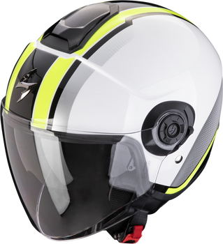 Kask motocyklowy otwarty SCORPION EXO-CITY II VEL biały Neon żółty
