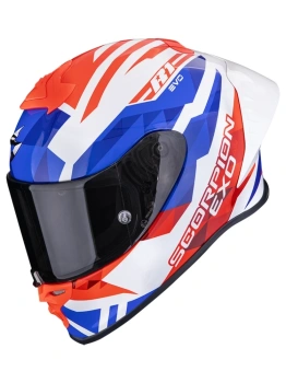 Kask motocyklowy integralny SCORPION EXO-R1 EVO II AIR VALERE White-Red-Blue