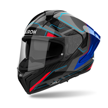 Kask motocyklowy integralny AIROH MATRYX ROCKET BLUE/RED GLOSS