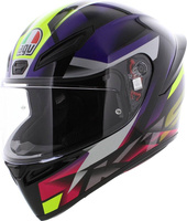 Kask motocyklowy integralny AGV K1 S FASTLAP czarny fioletowy różowy