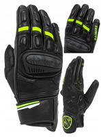 Rękawice motocyklowe RAINERS TECNO fluo-czarne