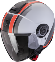 Kask motocyklowy otwarty SCORPION EXO-CITY II VEL Matt szary czerwony