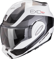 Kask motocyklowy szczękowy SCORPION EXO-TECH EVO PRO COMMUTA biały srebrny