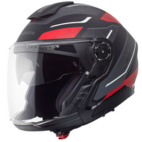 Kask motocyklowy otwarty Schuberth J2 Sigma czarno-szaro-czerwony
