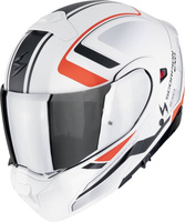 Kask motocyklowy szczękowy SCORPION EXO-930 EVO ARDENS biały mat czarny czerwony