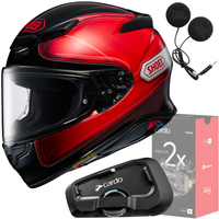 Kask SHOEI NXR 2 SHEEN TC-1 L + CARDO Interkom Freecom 2x Single