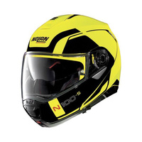 Kask szczękowy NOLAN N100-5 CONSISTENCY N-COM 26 kolor czarny/fluorescencyjny/żółty
