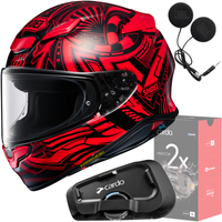 Kask SHOEI NXR 2 BEAUT TC-1 M + CARDO Interkom Freecom 2x Single