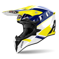 Kask motocyklowy Airoh Wraaap Feel Yellow/Blue Gloss
