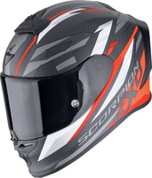 Kask motocyklowy integralny SCORPION EXO-R1 EVO CARBON AIR RUNNER czarny mat czerwony