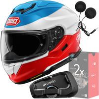 Kask SHOEI GT AIR 3 LILT TC-10 M + CARDO Interkom Freecom 2x Single