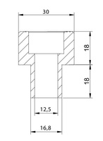 Adapter lusterek PUIG Hi-Tech do owiewek (9579N, prawy)