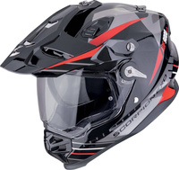 Kask motocyklowy integralny SCORPION ADF-9000 AIR FEAT czarny srebrny czerwony