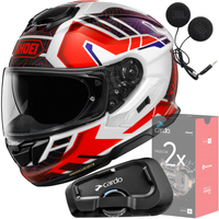 Kask SHOEI GT AIR 3 Hike TC-10 L + CARDO Interkom Freecom 2x Single