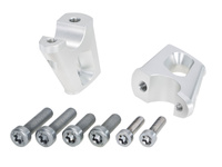 Podwyższenie kierownicy z offsetem 25 mm, tył 23 mm, srebrne do BMW R nineT Scrambler (2016-2023)