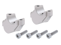 Podwyższenie kierownicy z offsetem 30 mm wysokości, 15 mm tyłu, srebrne do BMW R 1200 GS Adventure (2006-2008)