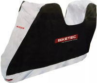 BIKETEC POKROWIEC WODOODPORNY AQUATEC NA MOTOCYKL Z MIEJSCEM NA KUFER CENTRALNY KOLOR CZARNY/SZARY ROZMIAR XL