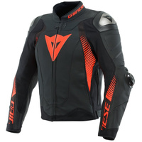 Kurtka motocyklowa skórzana DAINESE SUPER SPEED 4 LEATHER czarno czerwona