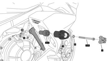 Crash pady PUIG do Honda CBR500R 19-22