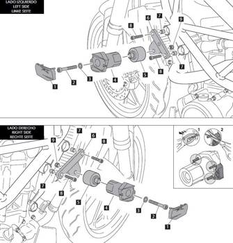 Crash pady PUIG do KTM Duke 125 11-16 / Duke 200 12-15